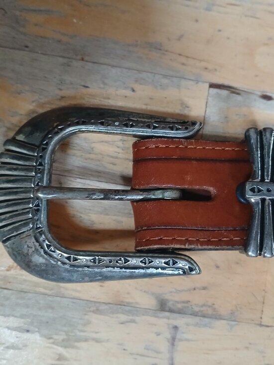 Gorgeous Woven Horse-Hair Leather Cowgirl Belt with Buckle size 28